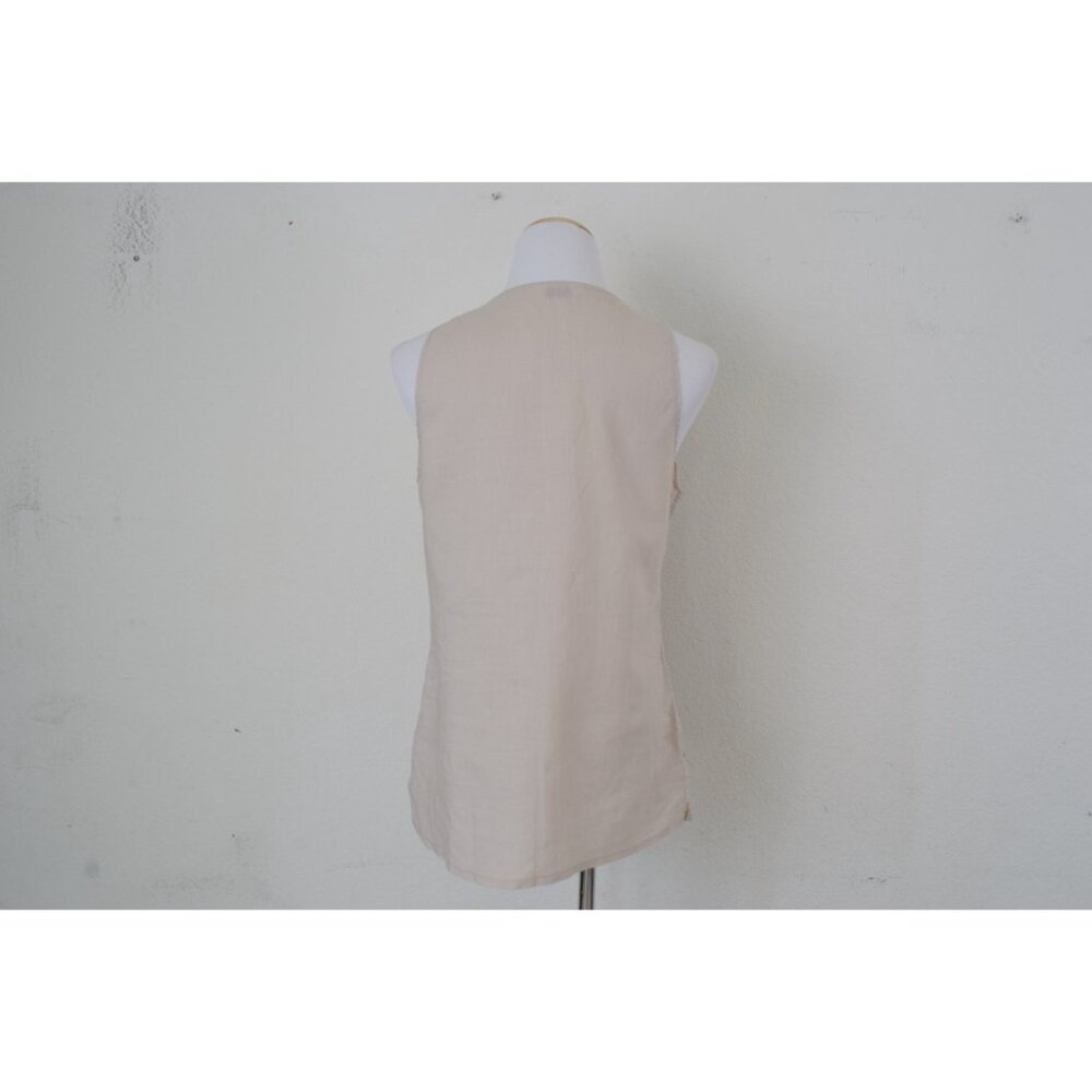 Vintage Linen/Cotton Embroidered Tunic Blouse - Picture 4 of 10